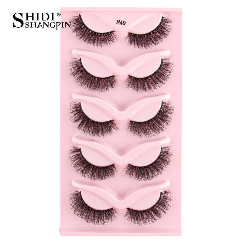 SHIDISHANGPIN 3D Half Cat Eye Lashes – Natural Winged Fox Faux Mink Eyelashes for Makeup