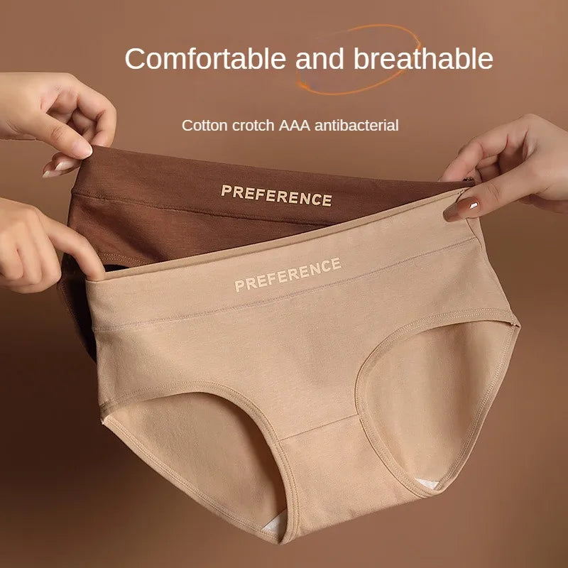 3PCS Seamless Women's Cotton Panties – Soft, Breathable, Large Size Sports Underwear Set