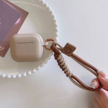 Caramel Soft Silicone Earphone Case with Bracelet — Fall Prevention Cover for AirPods 2, 3, Pro 2 Bluetooth Charging Box
