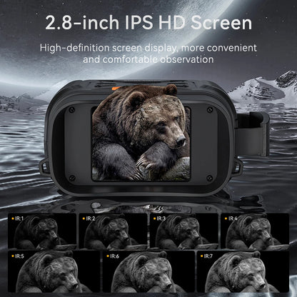 HD 1080P Infrared Binoculars | 10X Digital Zoom with 7 Gear Night Vision & 2000mAh Rechargeable Battery
