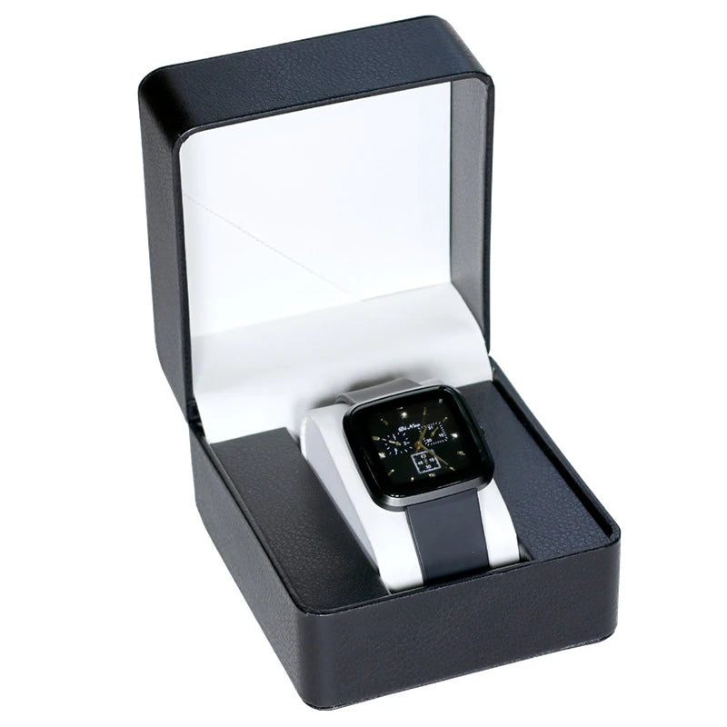 Lnofxas Black Single Watch Gift Box — PU Leather Wristwatch Display Case with Pillow, Organizer for Men