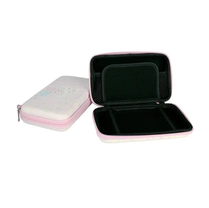 PU Carrying Case for New 2DSXL/3DSXL – Waterproof, Dustproof Console Storage Bag, Black & Pink Zipper Case