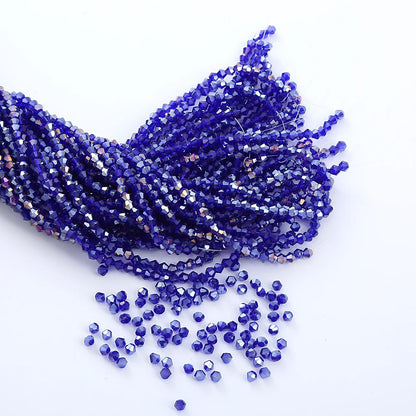 3/4mm Crystal Bicone Glass Beads - White Loose Faceted Beads for DIY Bracelets, Earrings & Jewelry Making