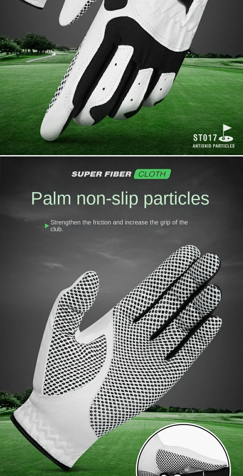 PGM Professional Golf Gloves – Breathable Microfiber, Non-Slip, Perfect for Club Swing & Putting Training