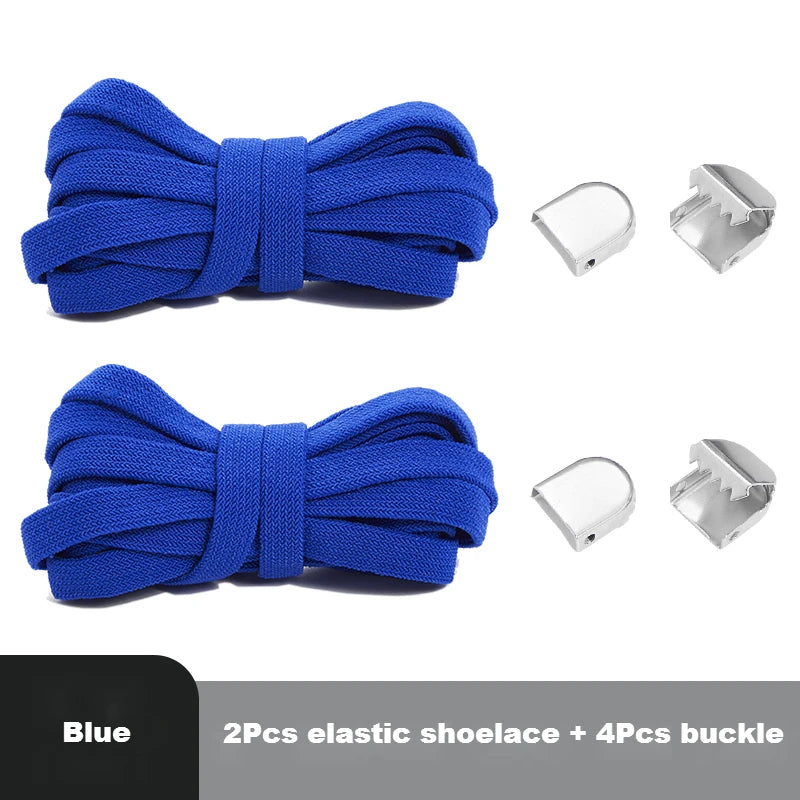 No-Tie 8MM Flat Elastic Shoelaces – Quick Sneakers Laces for Kids & Adults, Shoe Accessories