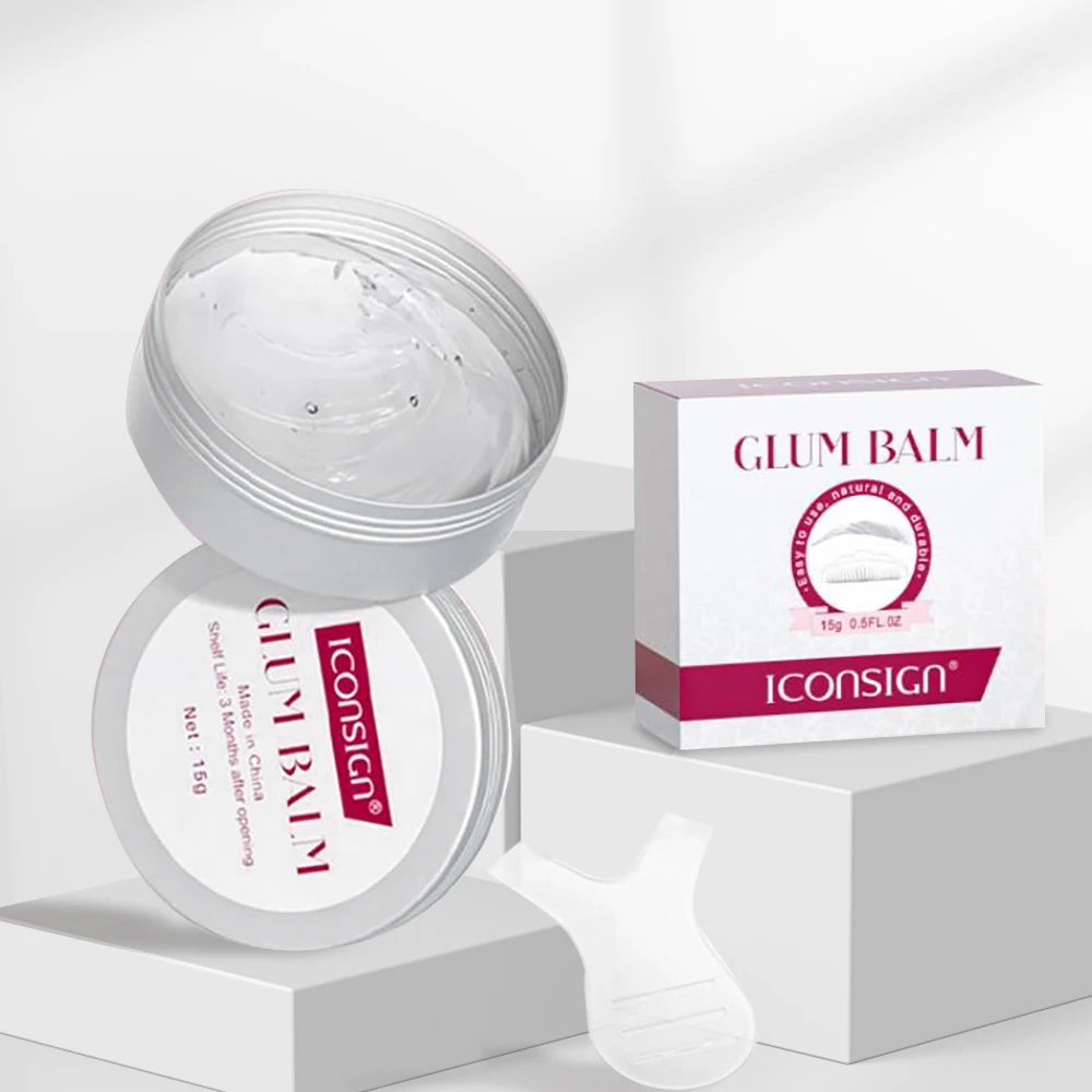 ICONSIGN Lash Glue Balm – Fast Fixing Eyelash & Brow Lifting, Waterproof Wax Beauty Makeup Tool