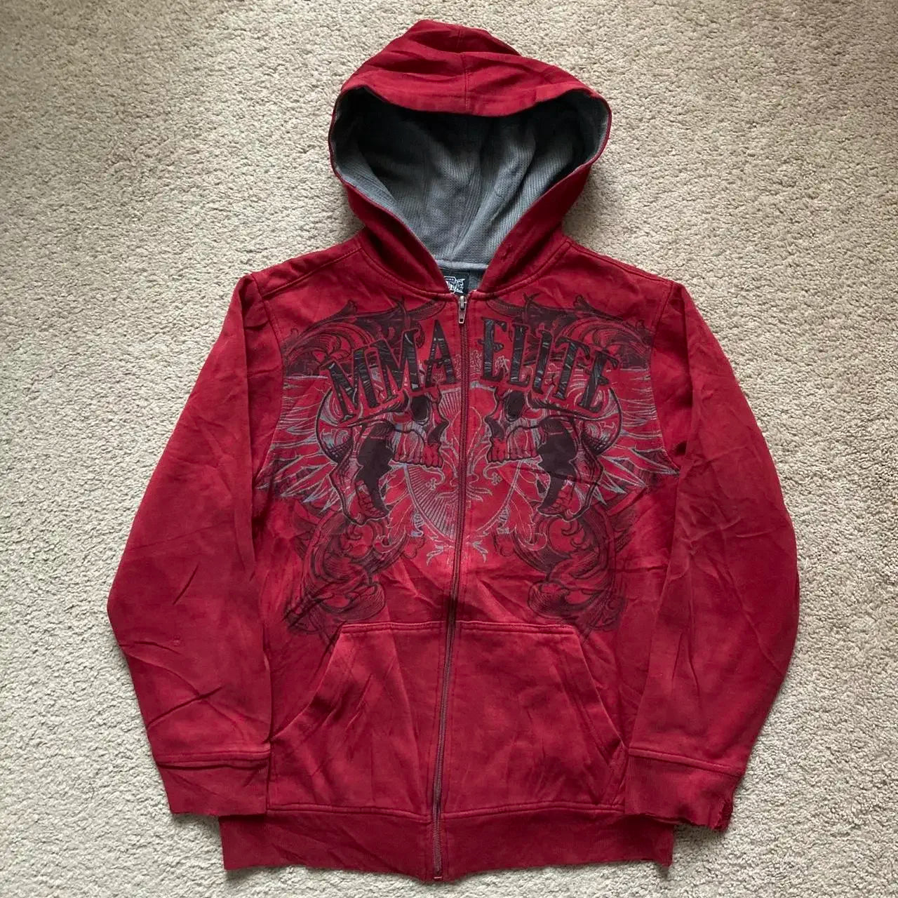 Women's Y2K Fleece Zipper Hoodie – Loose Fit Streetwear Punk Sweatshirt | Trendy Hip Hop Couple Style