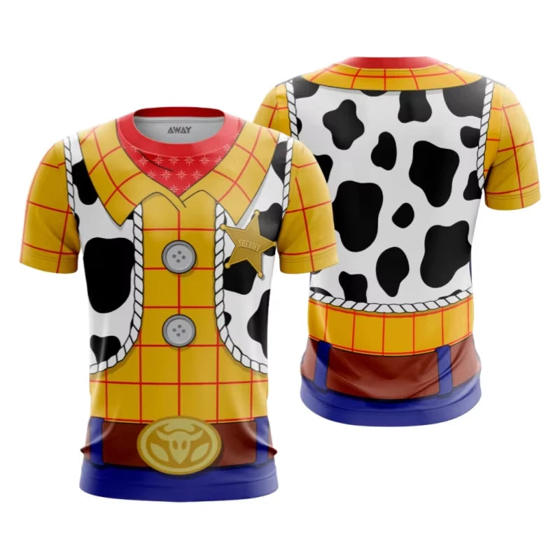 Toy Story 3D Printed T-Shirt - Woody & Jessie Summer Short Sleeve Matching Tops for Kids & Parents