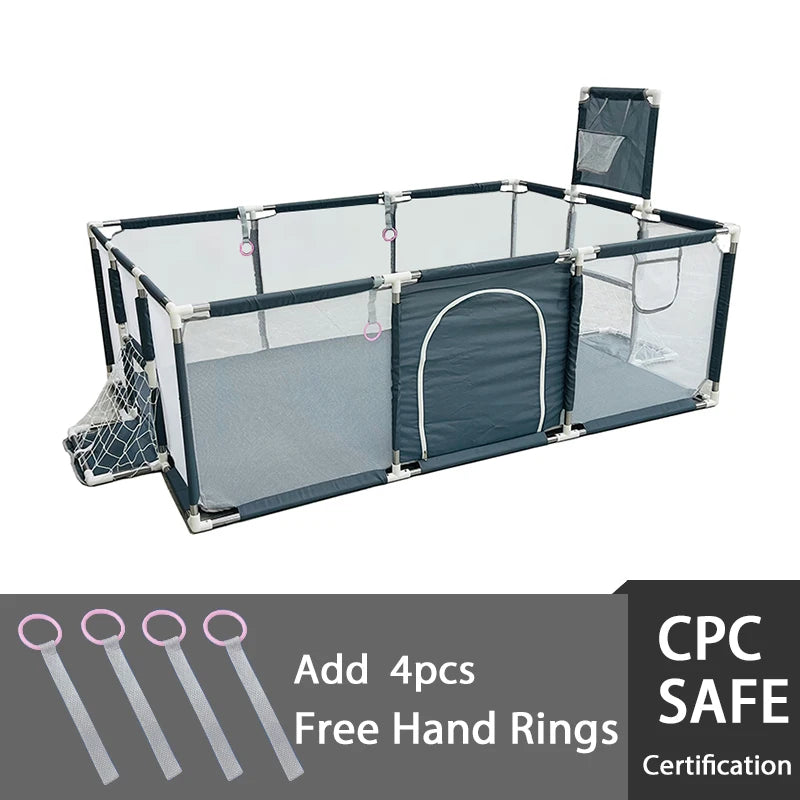 IMBABY Baby Playpen Safety Fence - Large Indoor Activity Gym Corral Play Area for Kids Toddlers