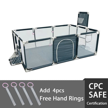 IMBABY Baby Playpen Safety Fence - Large Indoor Activity Gym Corral Play Area for Kids Toddlers