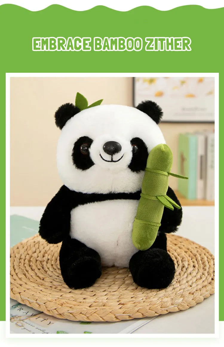 Kawaii Bamboo Tube Panda Plush Toy Set – Cute Reversible Stuffed Bear Dolls, Children’s Valentine’s Day Gift