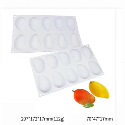 Fruit Series Silicone Cake Mold — Mango & Pear Shapes for Mousse, Dessert Baking, Non-Stick & Easy-Clean French Cake Decoration