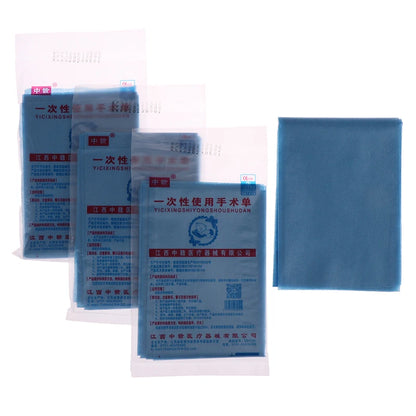 40PCS Disposable Surgical Drapes – Sterile Non-Woven Surgical Sheets, Blue 600x600mm with Hole