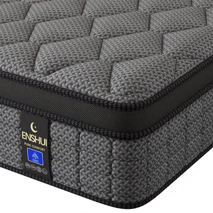 12-14 Inch Memory Foam Hybrid Mattress - Medium Firm Pocket Spring Bed Mattress with Pressure Relief & Cool Sleep for Twin, Full, Queen & King Beds