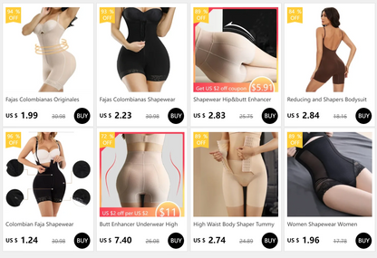 Women’s High Waist Shapewear Shorts – Tummy Control Body Shaper with Slimming Spandex Compression