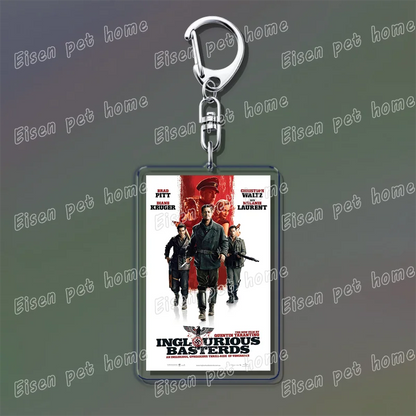 Classic Movie Keychains – Jaws, Fight Club, Avatar Pendant Key Rings for Bags & Fan Gifts