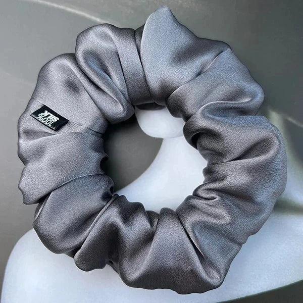 100% Mulberry Silk Hair Scrunchies – 19 Momme Elastic Hair Ties for Women & Girls, Large Soft Ponytail Holders Luxury Hair Accessories