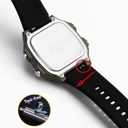 Rubber Silicone Watch Strap for Casio AE-1200, AE-1300, A158, A168W, F-91W & GW400 Series - Replacement Sport Watchband