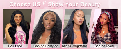 Body Wave Headband Wig – Ready-to-Wear Remy Human Hair Machine-Made Wig for Women