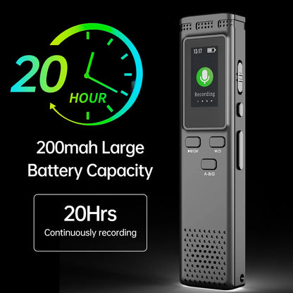 Digital Voice Recorder 64GB/16GB/8GB | Voice Activated Audio Recording, Noise Reduction, MP3 Playback, 288hrs