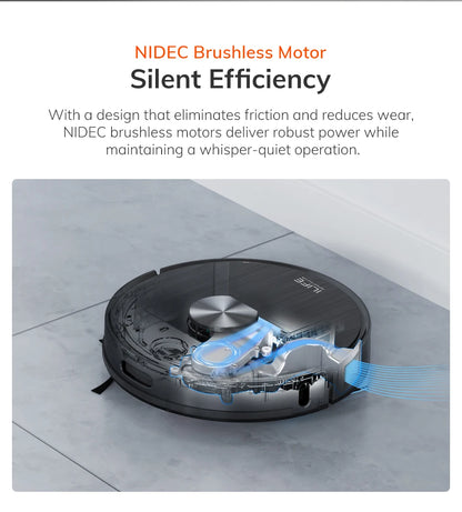 ILIFE T20S LDS Robot Vacuum Cleaner – 5000Pa, Auto Empty Dock, 60-Day Hands-Off Cleaning, Wet/Dry Sweeping & Mopping