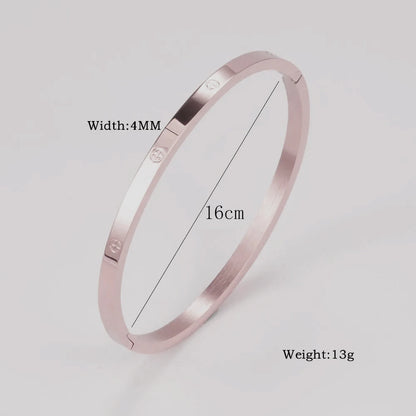 Stainless Steel Cuff Bracelet — Crystal Charm Bangle for Women, Fashion Jewelry