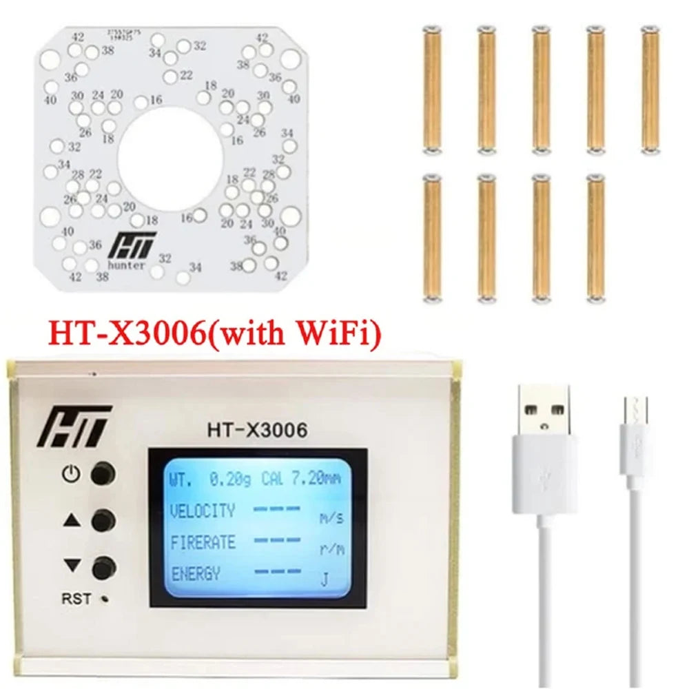 HT-X3006 Shooting Speed Meter – 1-999m/s Bullet Velocity & Energy Chronograph Tester
