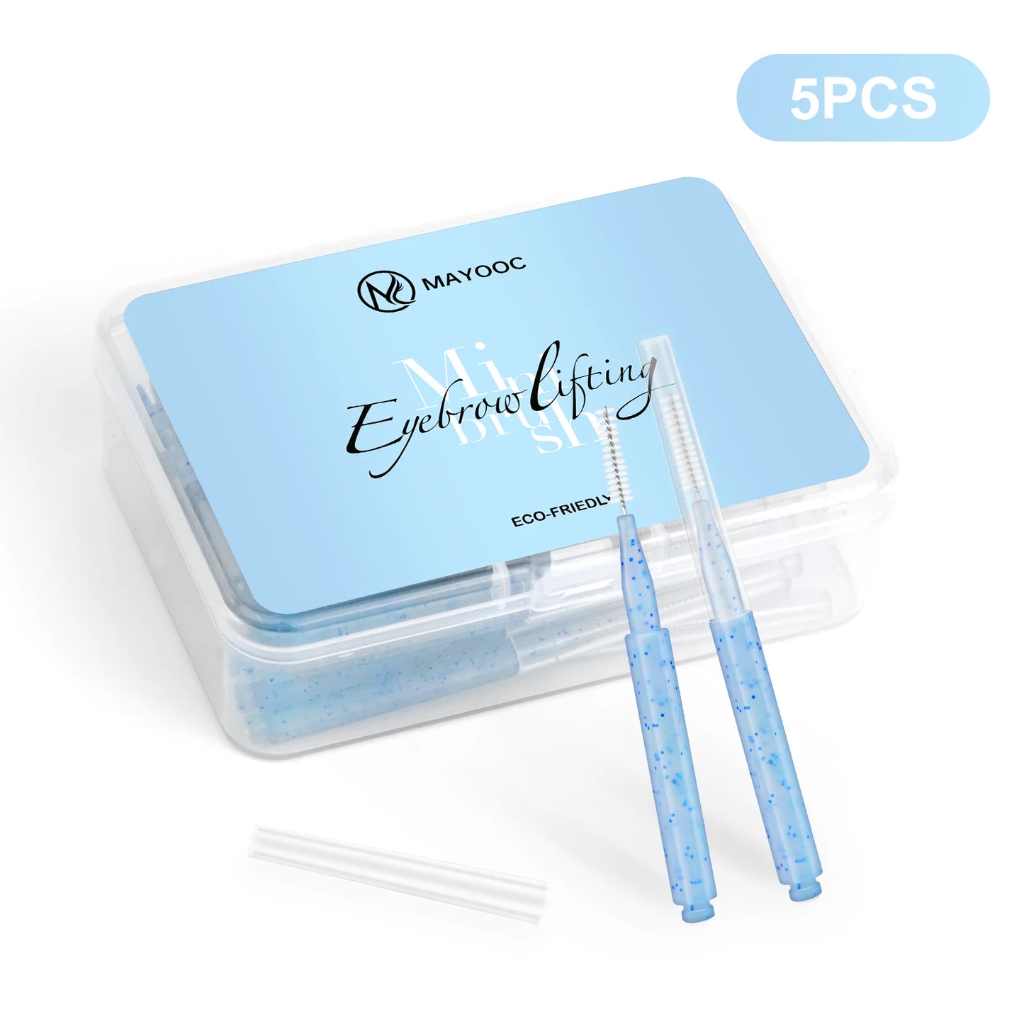 MAYOOC Mini Eyebrow Brush – Disposable Brow Lifting & Perm Brushes, Bendable Micro Eyelash Applicators Tools