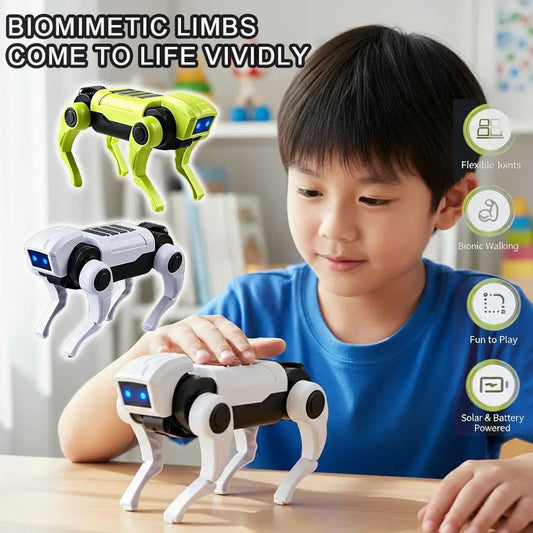 DIY RC Robot Dog Kit – Remote Control Mechanical Science Education Toy Assembly Set for Kids & Boys Learning Gift
