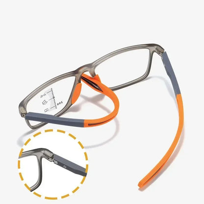 Photochromic TR90 Anti-Blue Light Multifocal Reading Glasses – Progressive Near & Far Eyewear for Men & Women, Sports Eyeglasses