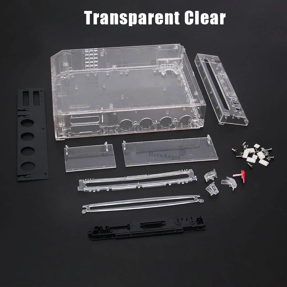 11 Colors Replacement Full Case Cover for Wii Game Console – Black, White, Blue, Transparent Housing Shell with Buttons & Retail Packing