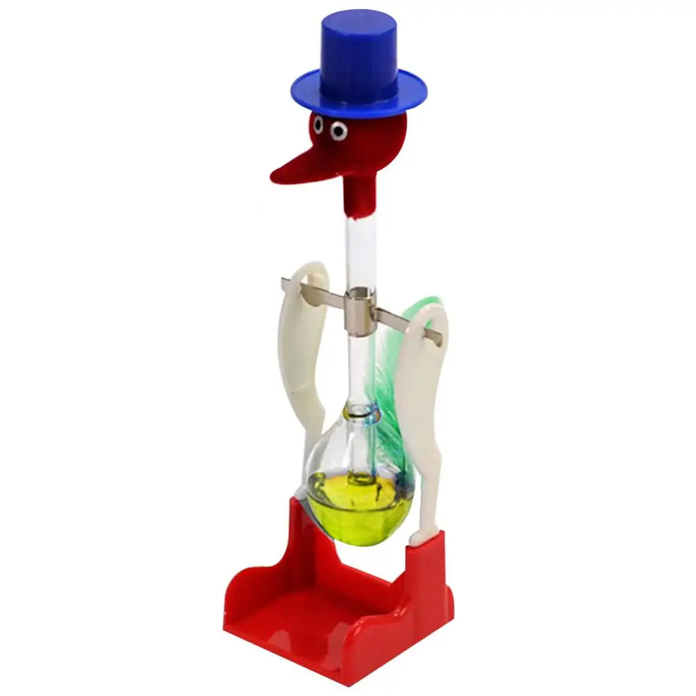 Creative Drinking Bird Liquid Motion Toy – Lucky Duck Bobbing Science Prank Desk Decoration Ornament & Gift for Home and Office