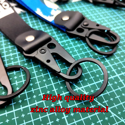 JDM Car Keychain Key Tag – Personality Spring Clip Lanyard for Racing, Modified Nylon Motorcycle & Auto Key Holder Accessories