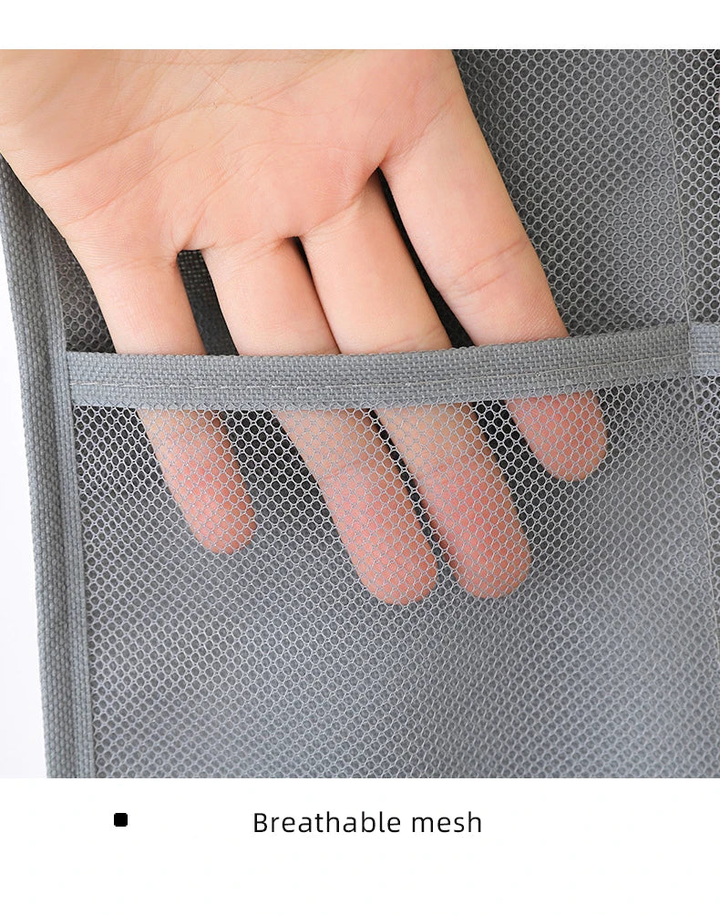 Double-Sided Hanging Underwear Storage Bag — Foldable Organizer for Socks and Underpants, Dormitory and Home Wardrobe