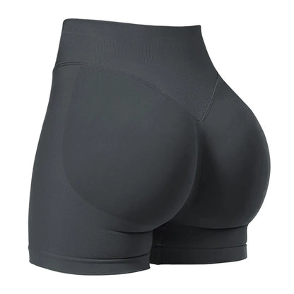Women’s Summer Low-Waist Seamless Shorts – High-Stretch Gym, Yoga, Running & Cycling Shorts