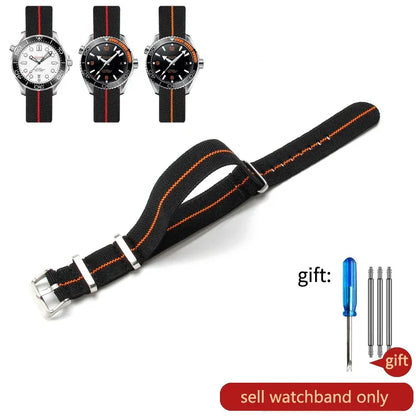 60's French Army Nylon Watch Strap - Woven Military Watch Band for Rolex, Seiko, Tudor & Omega
