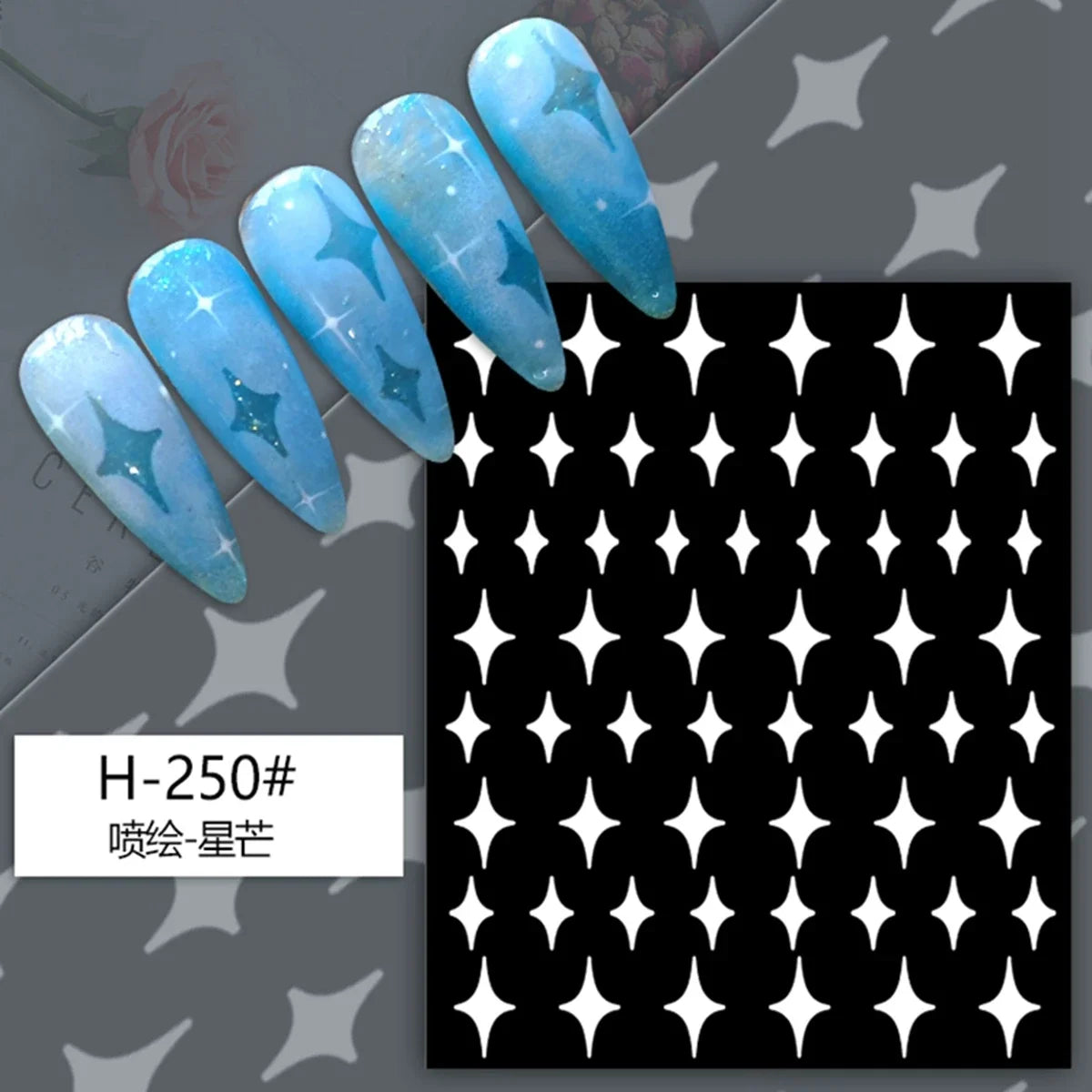 Hollow Nail Art Stickers – Spray-Painted Love & Butterfly French Pattern Decorative Decals for Nails