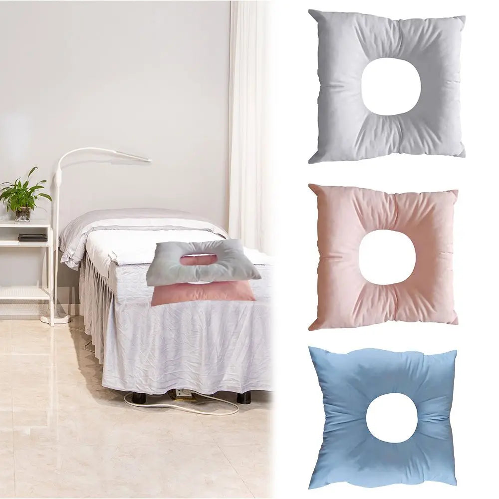 Face Down Massage Pillow Cushion - U Shape SPA Neck Rest with Washable Soft Cotton Pad for Comfort
