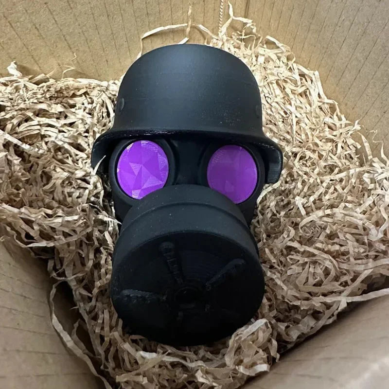 Steel Helmet Trailer Hitch Cover - Gas Mask Style Receiver Tube Protector for Rust Prevention
