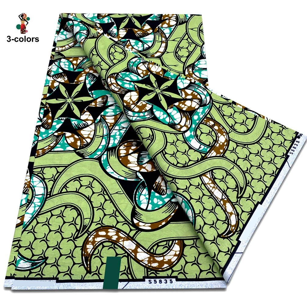 2026 Original African Wax Print Fabric - 100% Cotton Nigerian Ankara Batik Soft Pagne Material