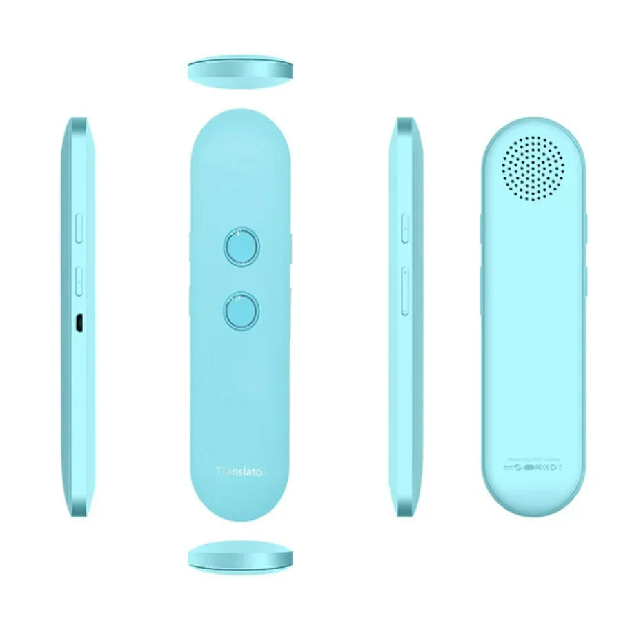 2024 T4 Portable Wireless Smart Translator - Two-Way Instant Voice Translation in 40 Languages, Bluetooth Multi-Language App