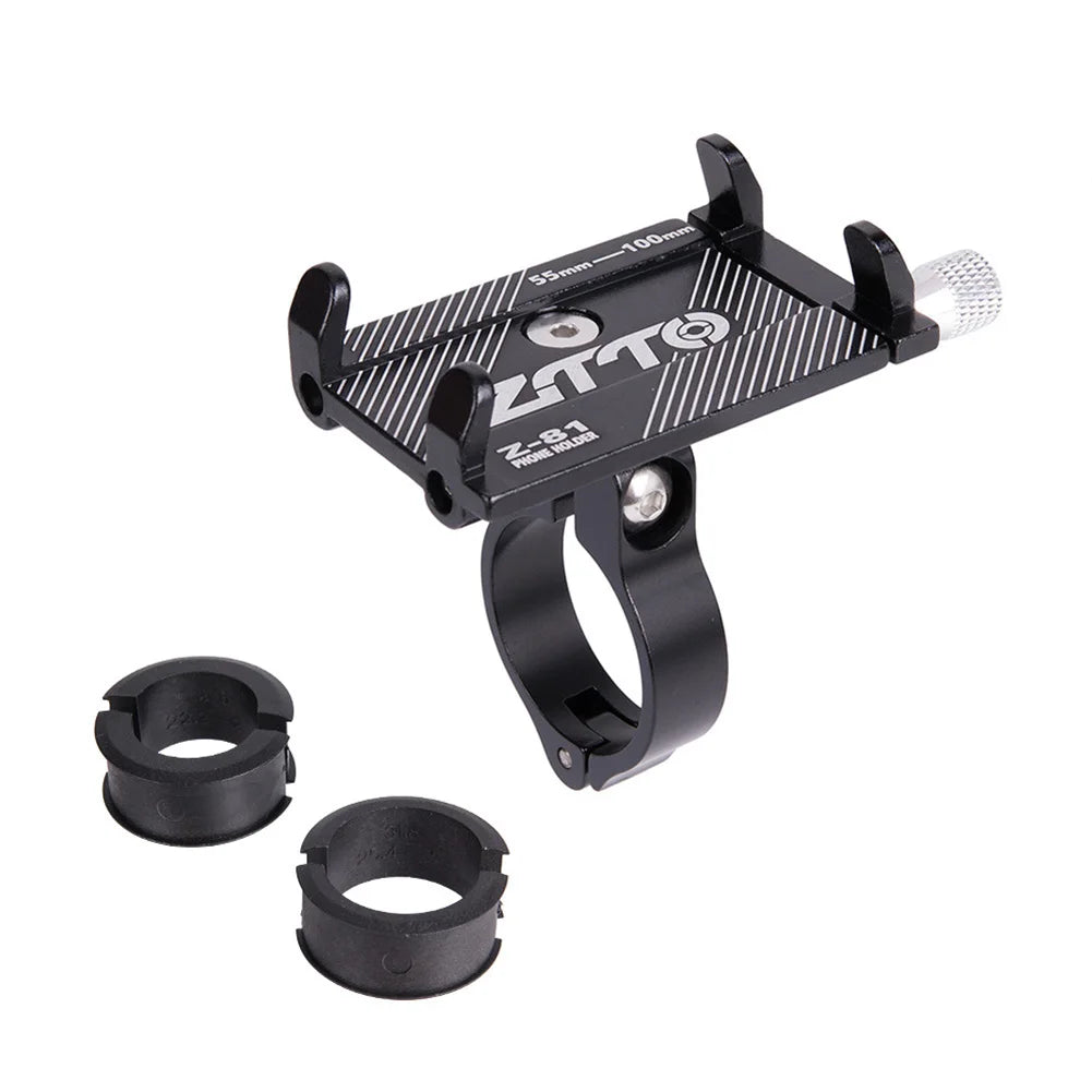 360° Rotatable Aluminum Alloy Bicycle & Motorcycle Phone Holder – MTB Bike GPS Handlebar Mount Stand