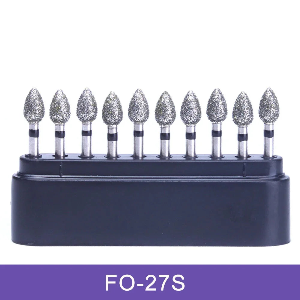 AZDENT Dental Diamond Burs Kit – Multiple Models with Black Storage Box for High-Speed Handpiece