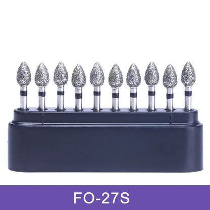 AZDENT Dental Diamond Burs Kit – Multiple Models with Black Storage Box for High-Speed Handpiece