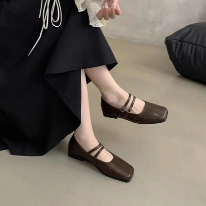2024 Women’s Retro Flat Mary Jane Shoes – Soft Comfortable Ballet Flats