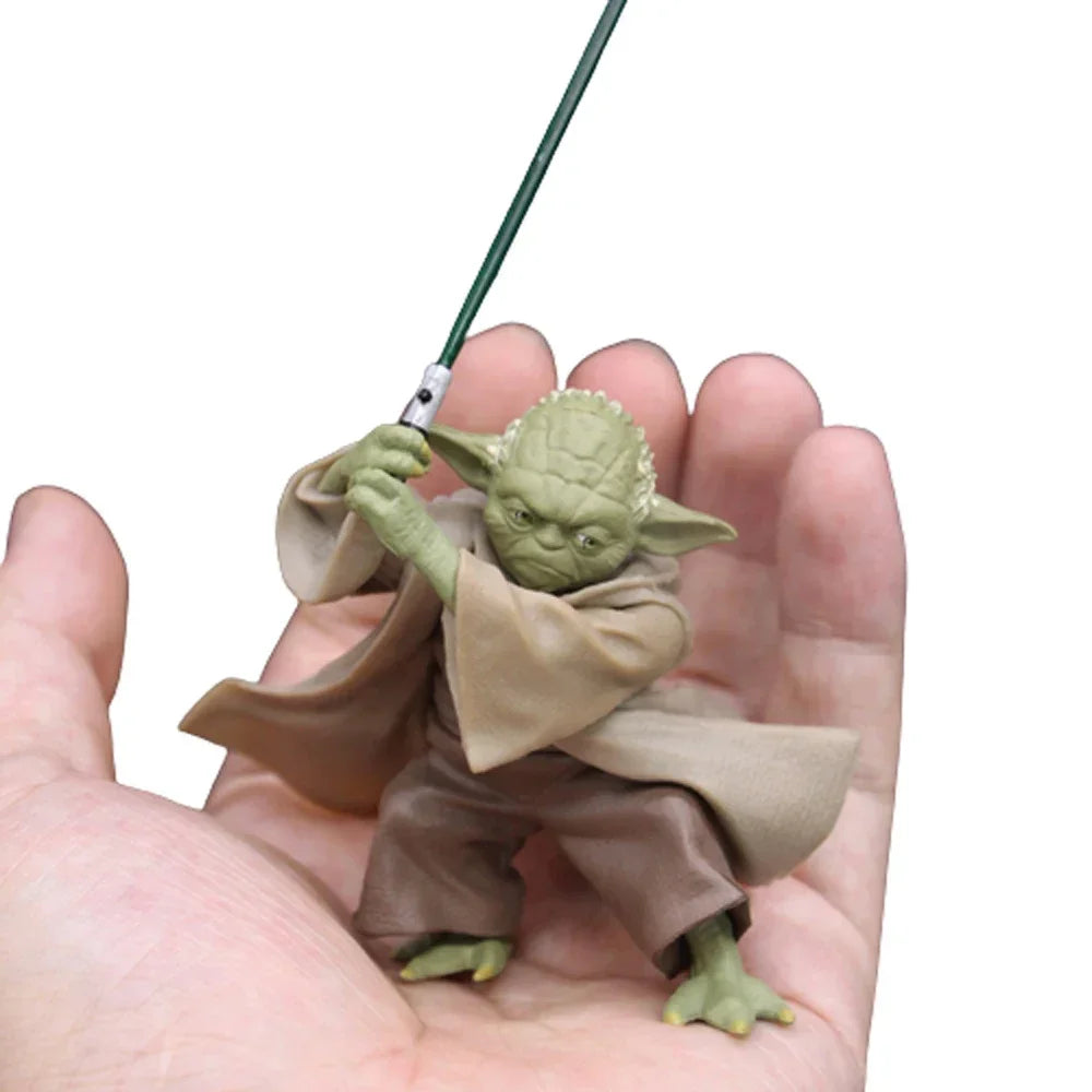 Star Wars Mandalorian Master Yoda Action Figure – Collectible Toy with Sword