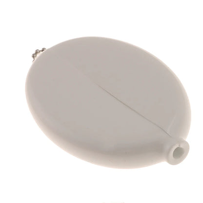 Small Oval PVC Coin Purse – Colorful Change Holder with Chain for Travel & Accessories