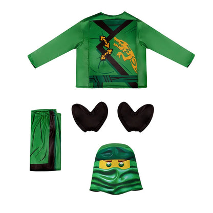 2024 New Arrival Kids Ninja Lloyd Costume – Hidden Warrior Kai Outfit, Fancy Dress Up for Boys & Halloween