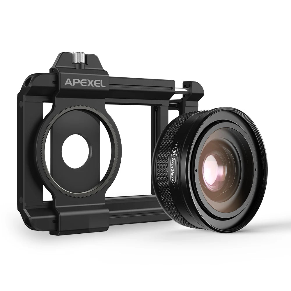 APEXEL 10-20X Zoom HD Macro Lens – Micro Phone Camera Lens for iPhone, Samsung & All Smartphones Eye Macro Photography