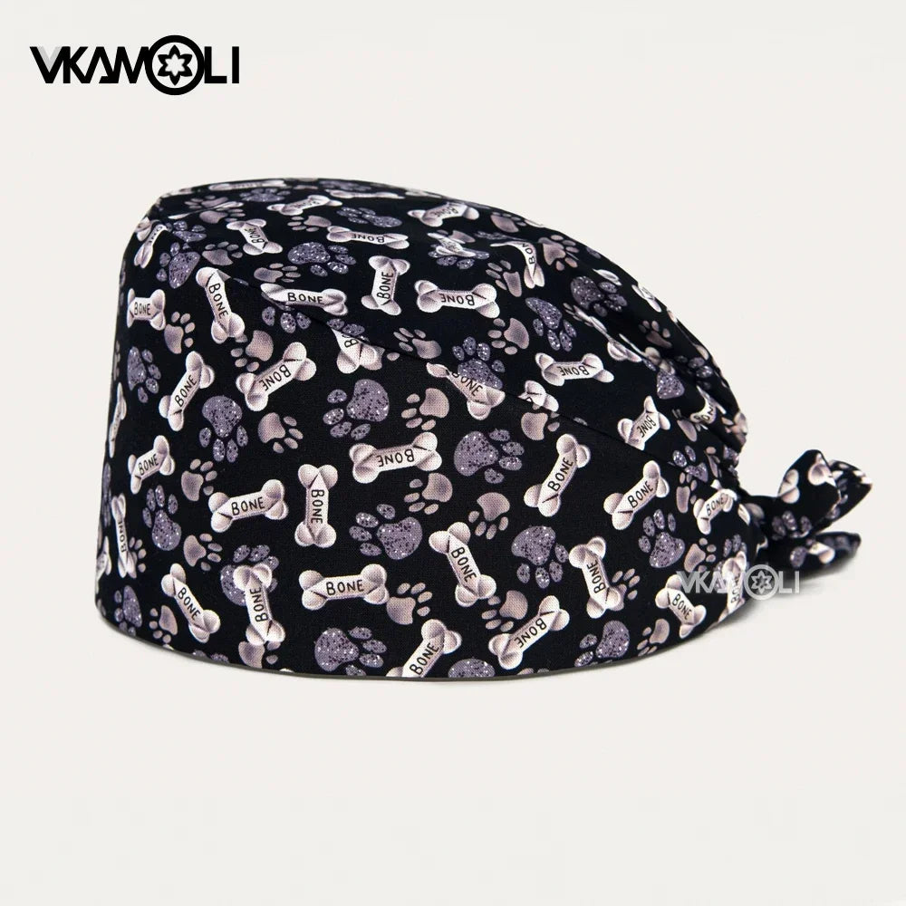 Unisex Ankara Cotton Nursing Hat - 100% Cotton Surgical Scrub Cap for Doctors, Nurses & Veterinary Medical Staff